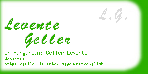 levente geller business card